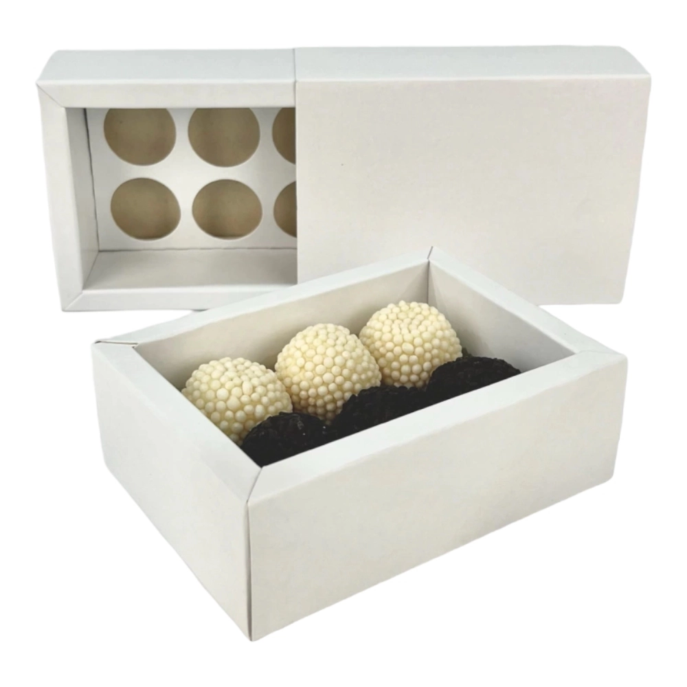 10 Caixas p/ 6 brigadeiros LUXO