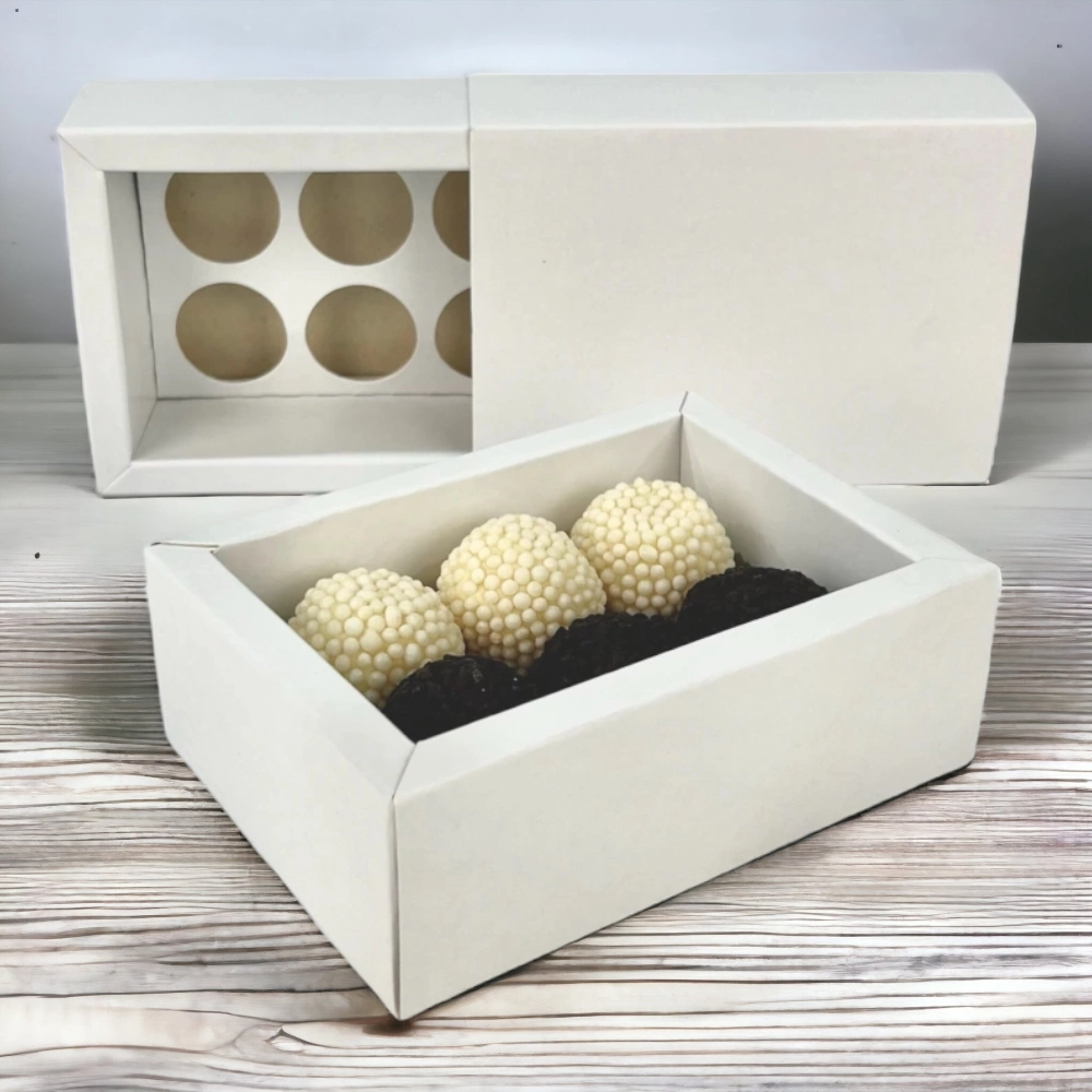 10 Caixas p/ 6 brigadeiros LUXO