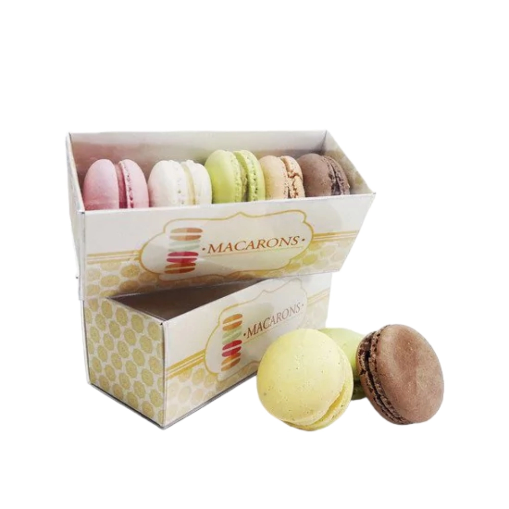 10 Caixas p/ macarons - Pequena - Impressa