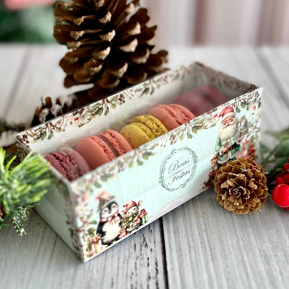 10 Caixas para 5 Macarons - Coleção Natal Fascinante