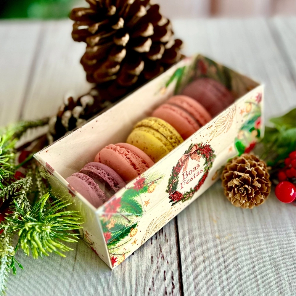 10 Caixas para 5 Macarons - Coleção Natal Inspirador