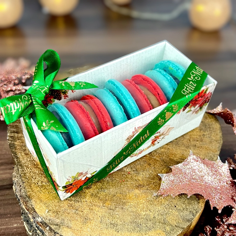 10 Caixas para 5 Macarons - Coleção Querido Noel