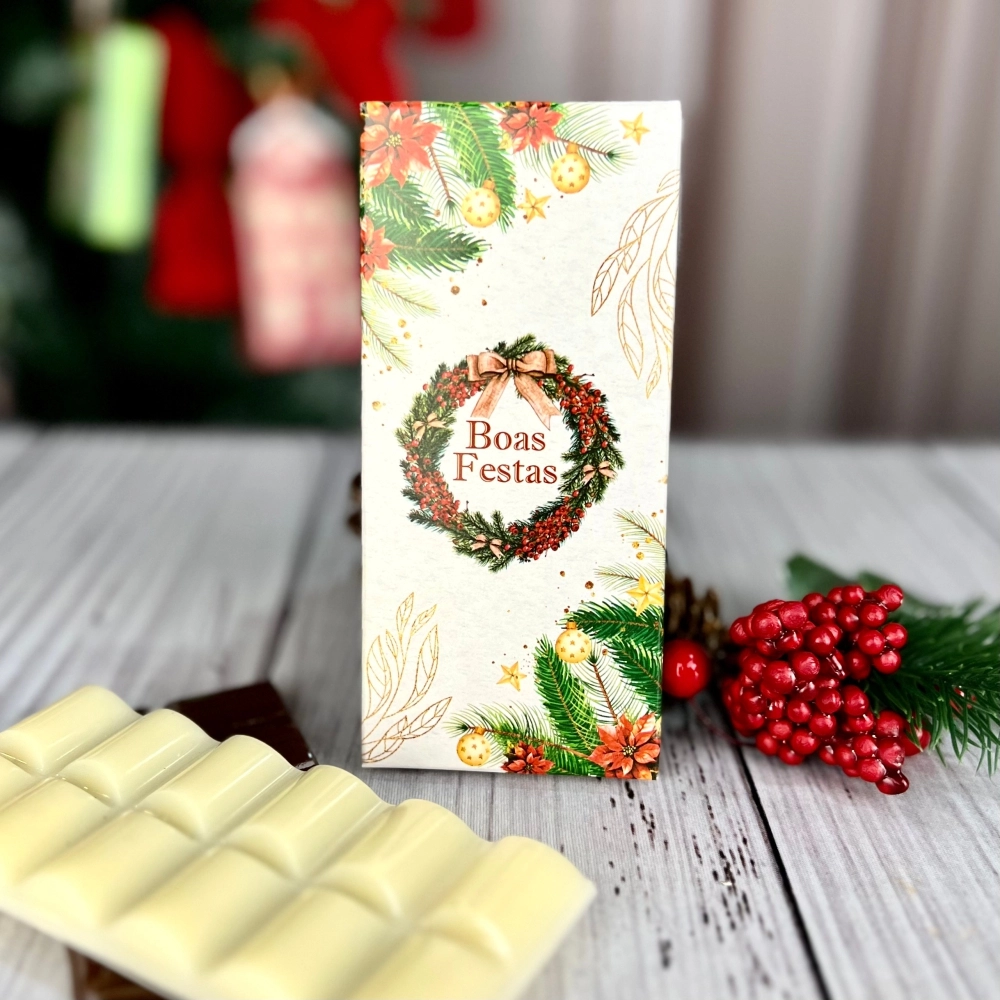 10 Caixas para Barra de chocolate tipo Suflair - Coleção Natal Inspirador