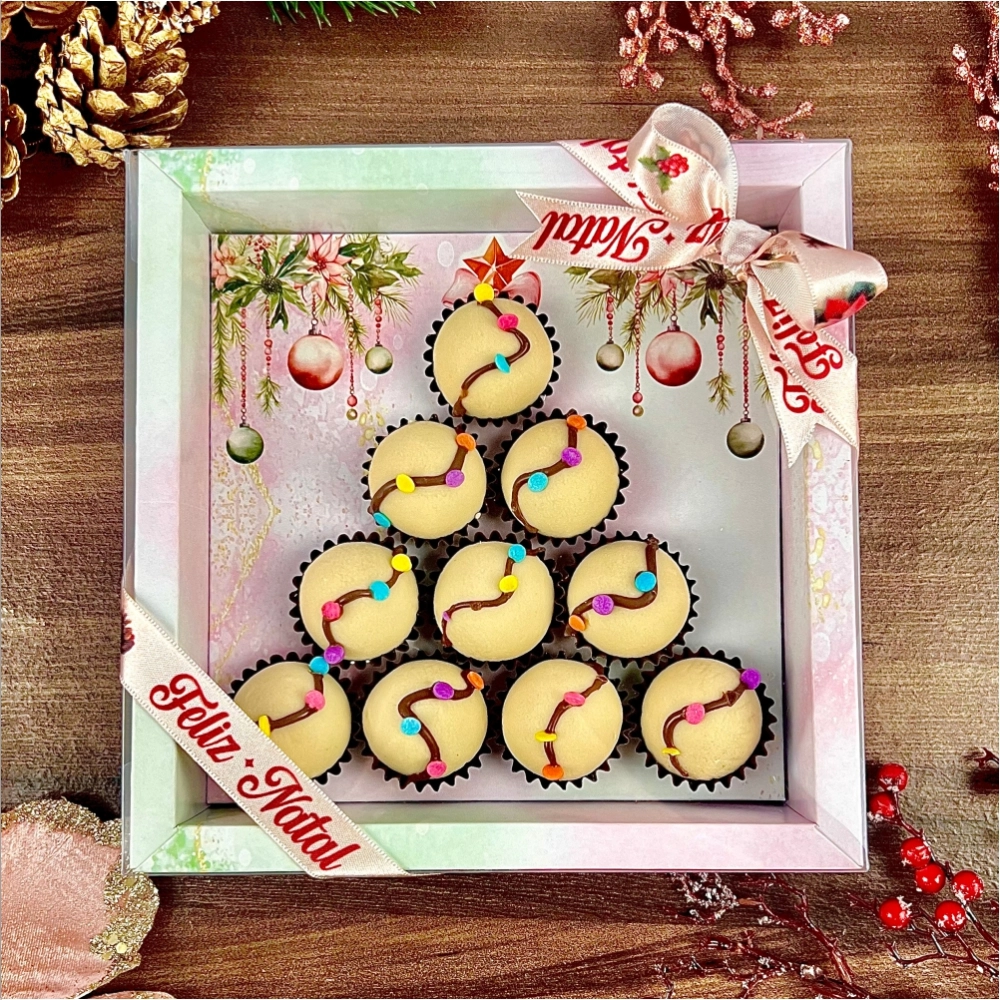 10 Caixas Árvore para 10 brigadeiros - Coleção Natal dos Sonhos