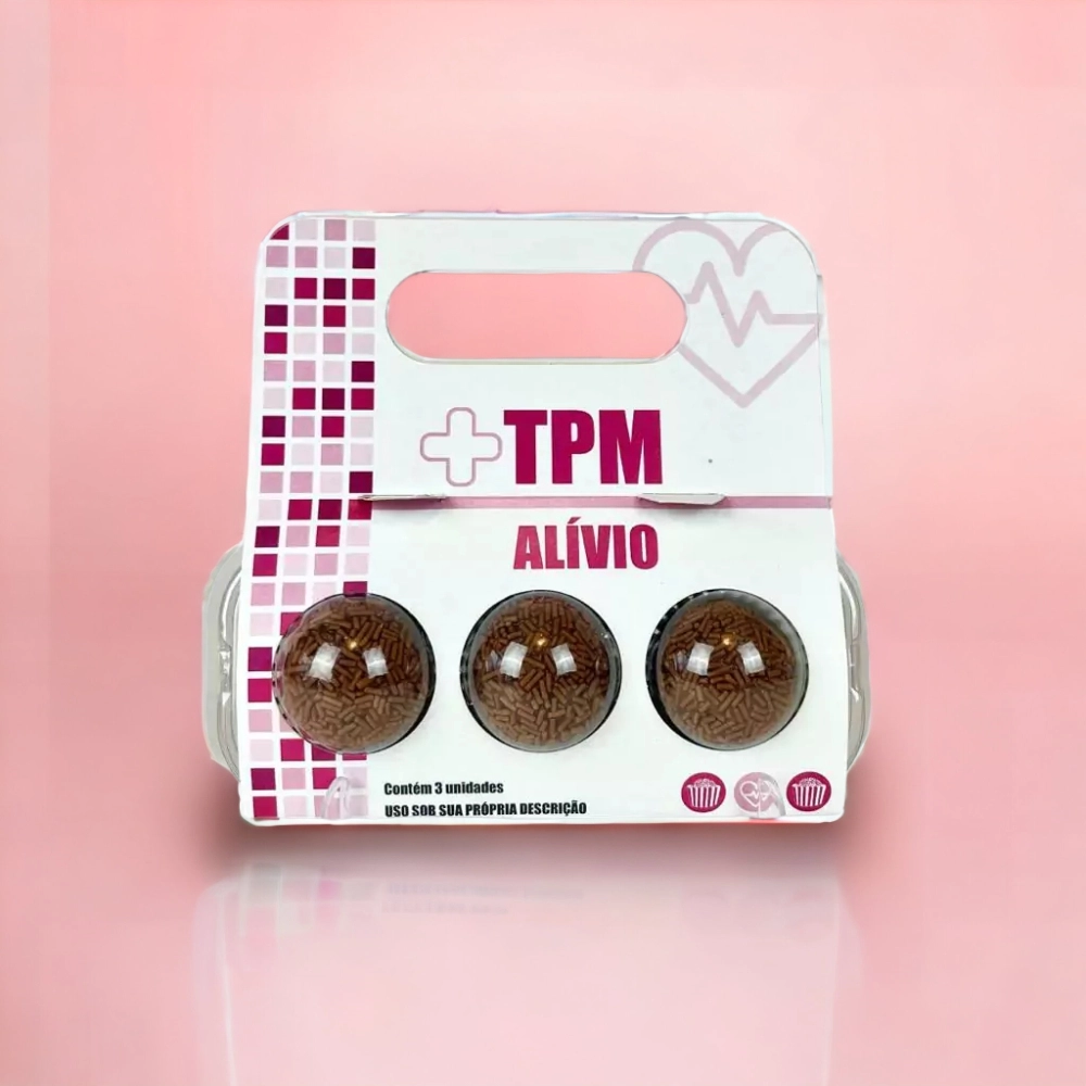 10 Embalagens BRIGPACK para 3 brigadeiros - TPM Alívio