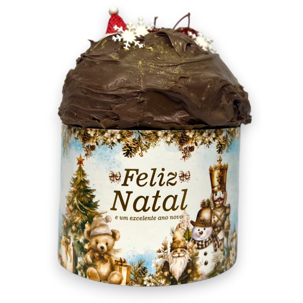 25 Cintas para panetone de 500g - Coleção Natal Celestial