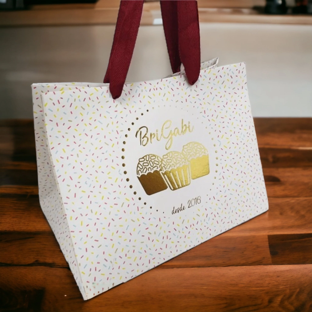 50 Sacolas 18x26x20 Personalizada COM HOT-STAMPING