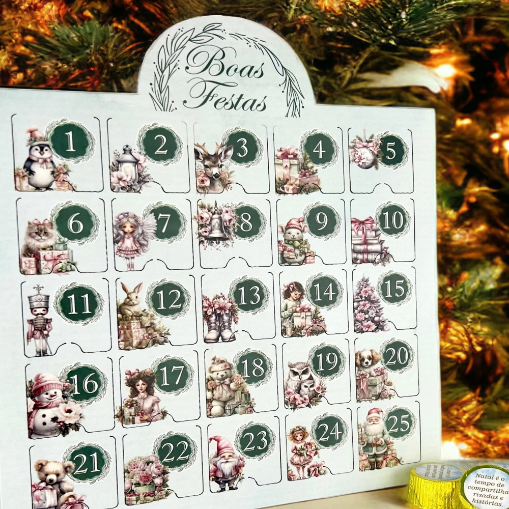 10 Caixas Calendário do Advento - Coleção Natal Fascinante