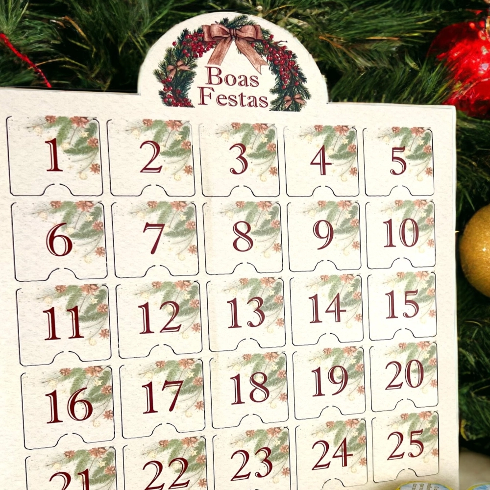 10 Caixas Calendário do Advento - Coleção Natal Inspirador