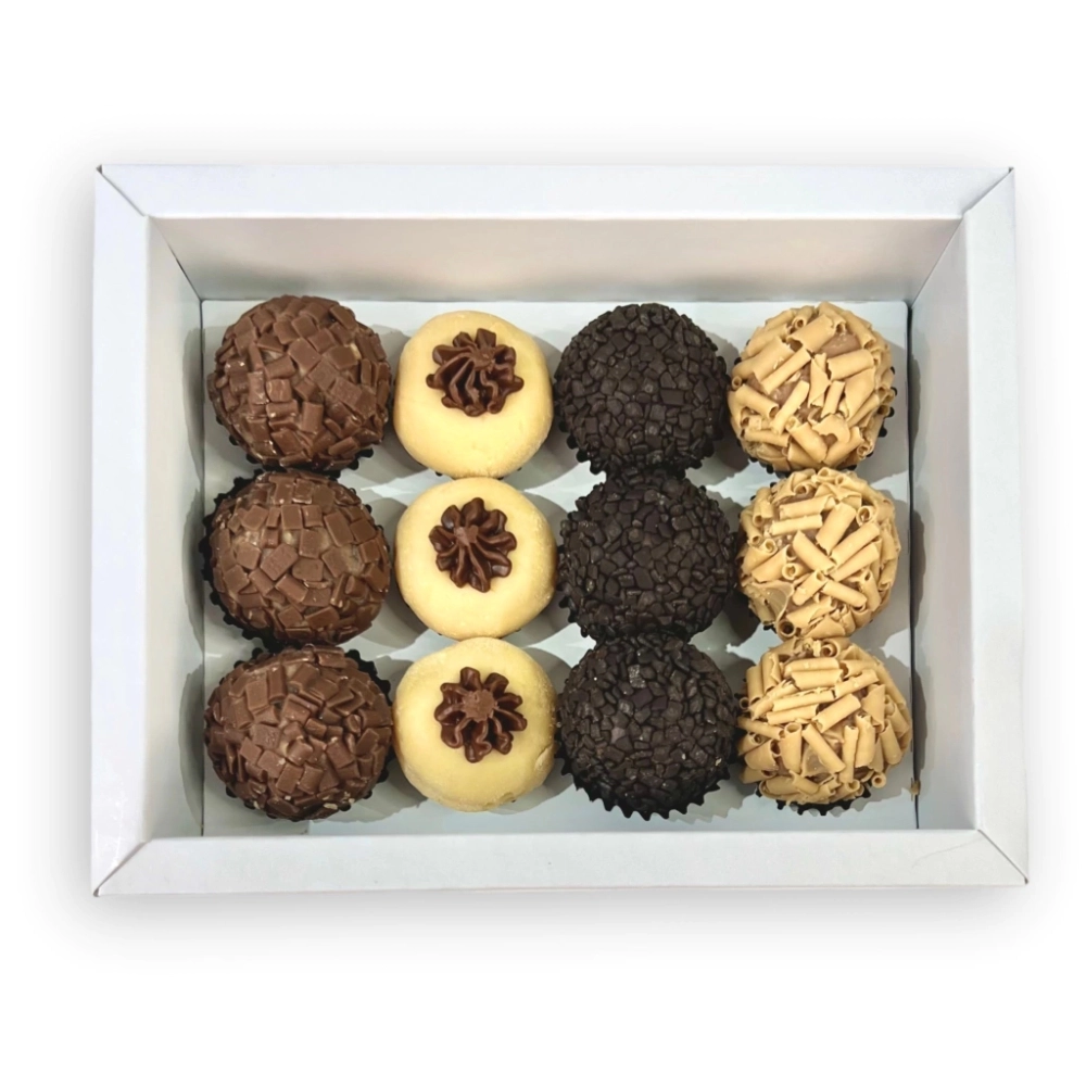 10 Caixas p/ 12 brigadeiros LUXO