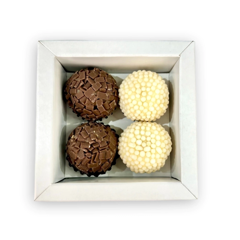 10 Caixas p/ 4 brigadeiros LUXO