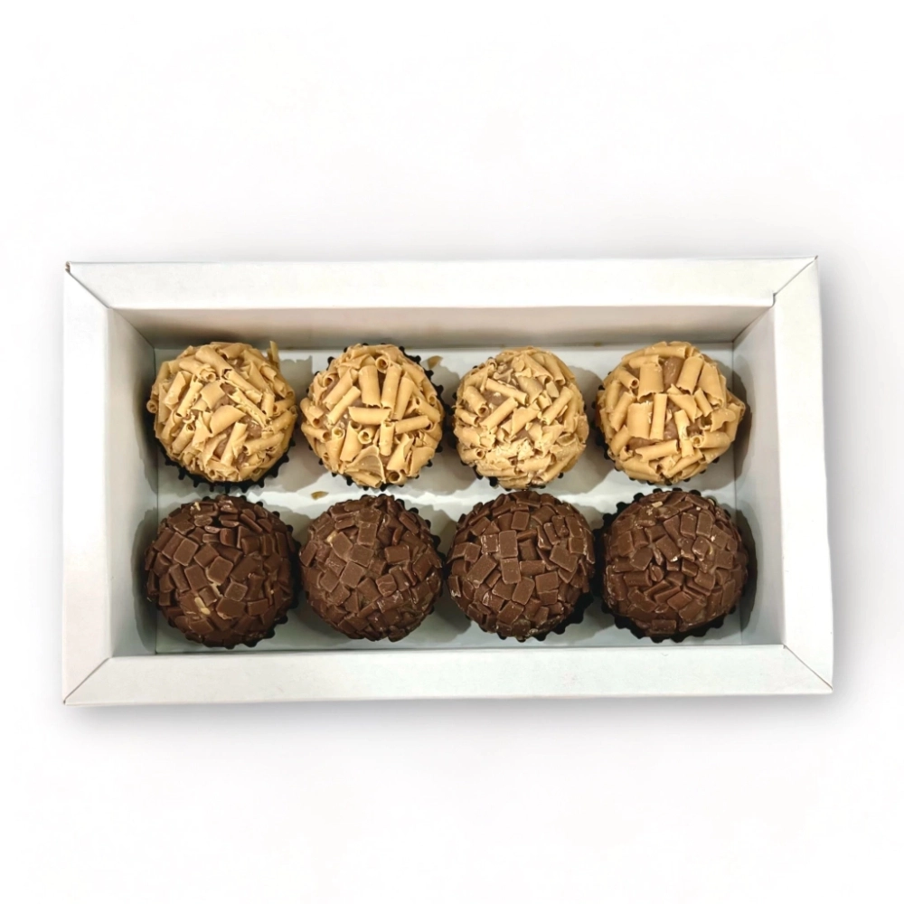 10 Caixas p/ 8 brigadeiros LUXO