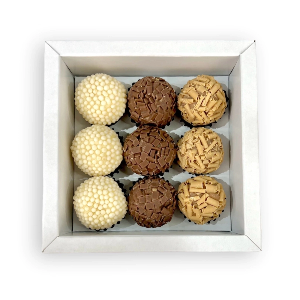 10 Caixas para 9 brigadeiros LUXO