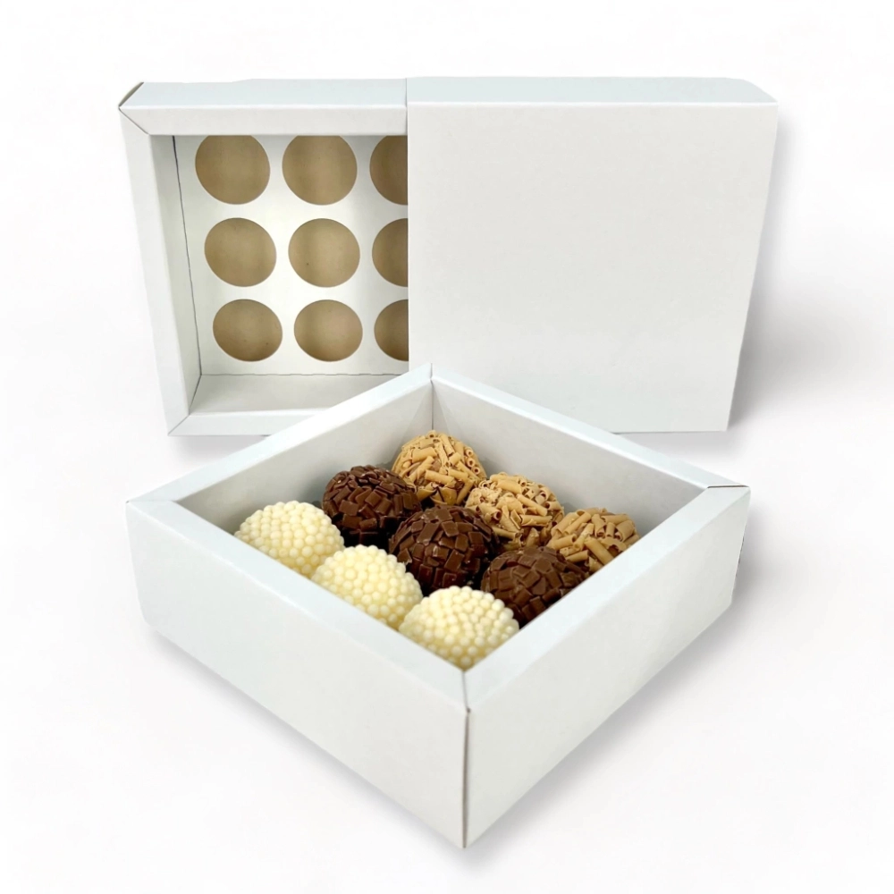 10 Caixas para 9 brigadeiros LUXO