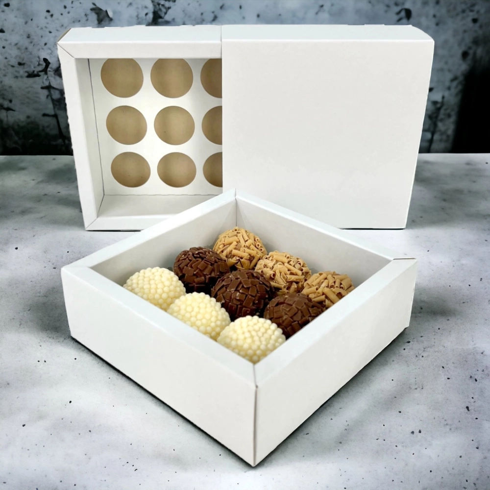 10 Caixas para 9 brigadeiros LUXO