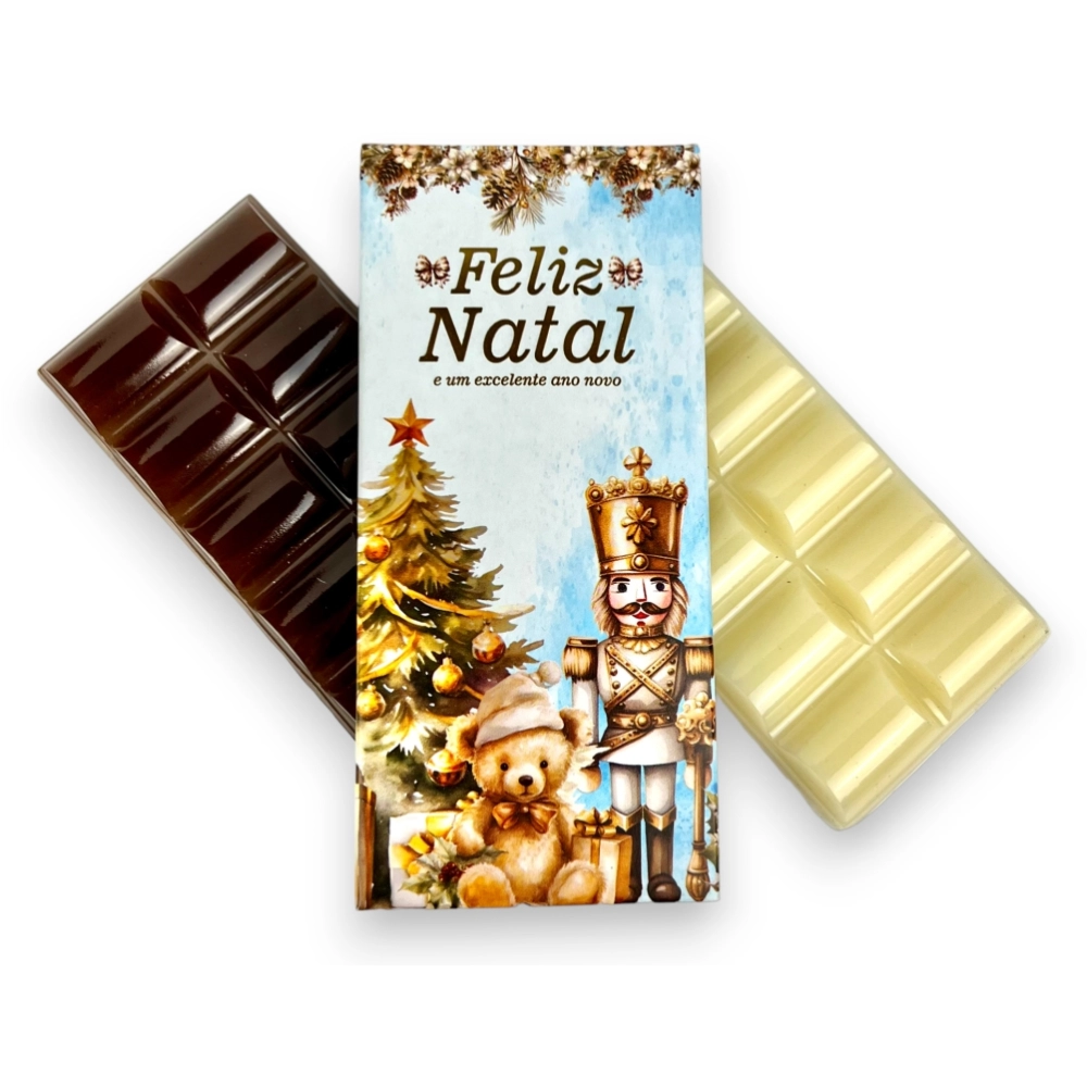 10 Caixas para Barra de chocolate tipo Suflair - Coleção Natal Celestial