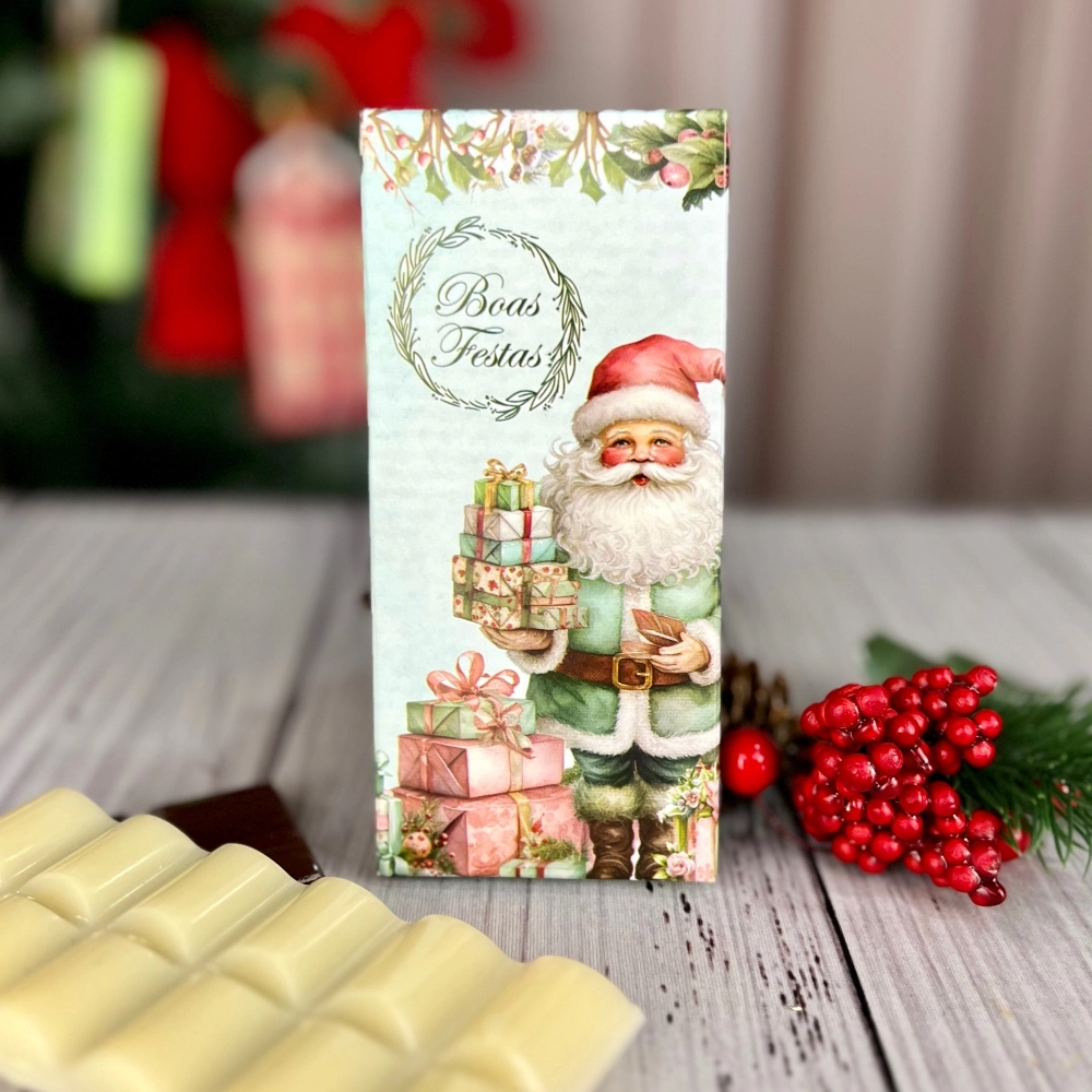 10 Caixas para Barra de chocolate tipo Suflair - Coleção Natal Fascinante