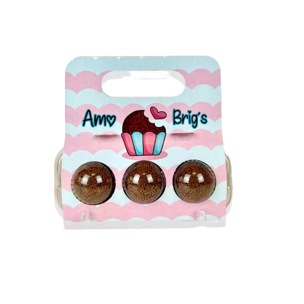 10 Embalagens BRIGPACK para 3 brigadeiros - Amo Brig´s