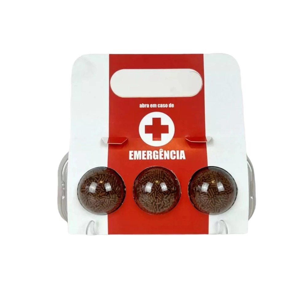 10 Embalagens BRIGPACK para 3 brigadeiros - Emergência