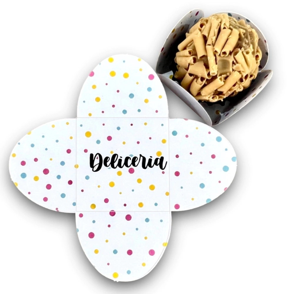 2500 Forminhas p/ Brigadeiros e Doces - 4 Pétalas - PERSONALIZADA