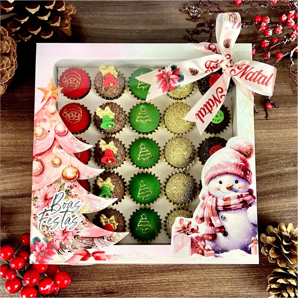 5 Caixas para 25 brigadeiros - Coleção Natal dos Sonhos