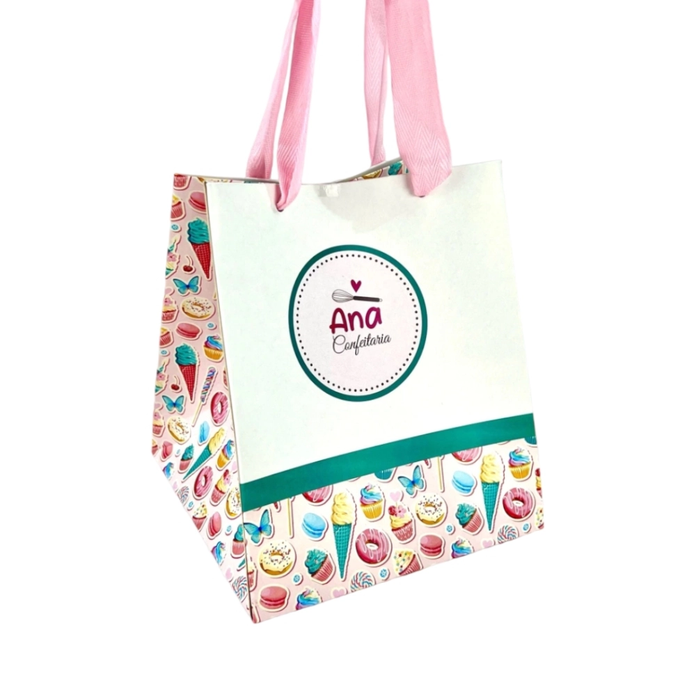 50 Sacolas 15,5x15,5 PERSONALIZADA