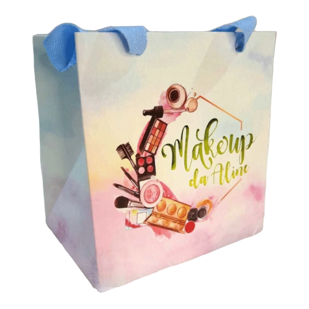 50 Sacolas 17,5x13,5  PERSONALIZADA COM HOT-STAMPING